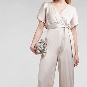 EXPRESS Satin Jumpsuit- champagne color